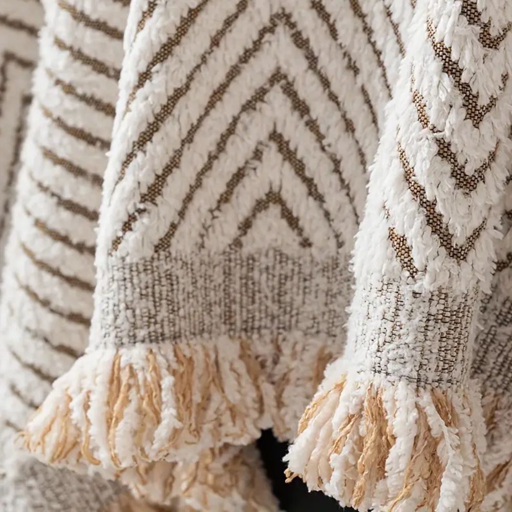 Elegant Sofaovertræk med Sildebensmønster - Stil & Beskyttelse