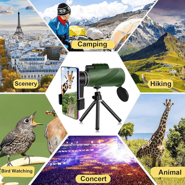 Högpresterande monokulärt teleskop för naturstudier