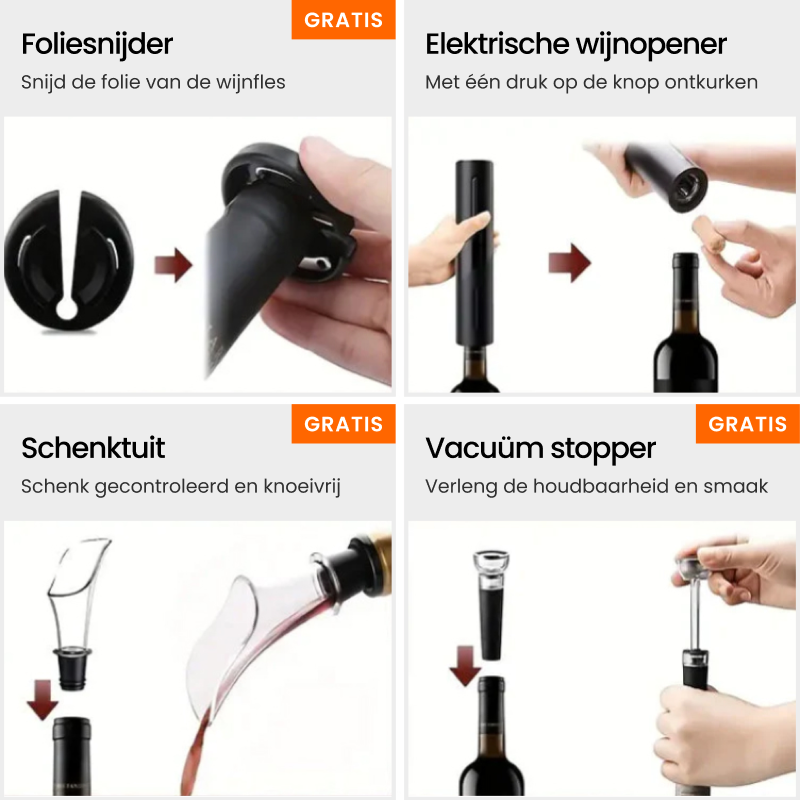 Elektrisk Åbner til Flasker i Luksusdesign