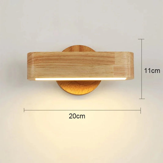 Flexibel Trävägglampa med Justerbar Ljusfärg för Hemmet