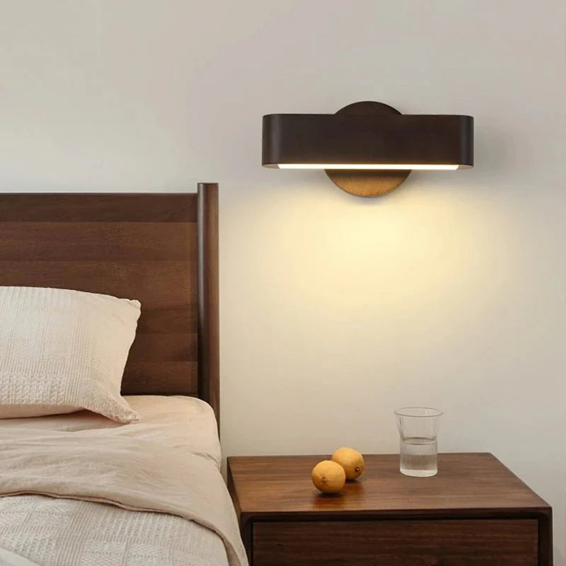 Flexibel Trävägglampa med Justerbar Ljusfärg för Hemmet