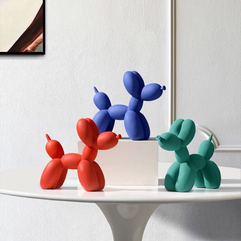 Moderne Ballonhund Dekoration i Resin til Hylder og Borde