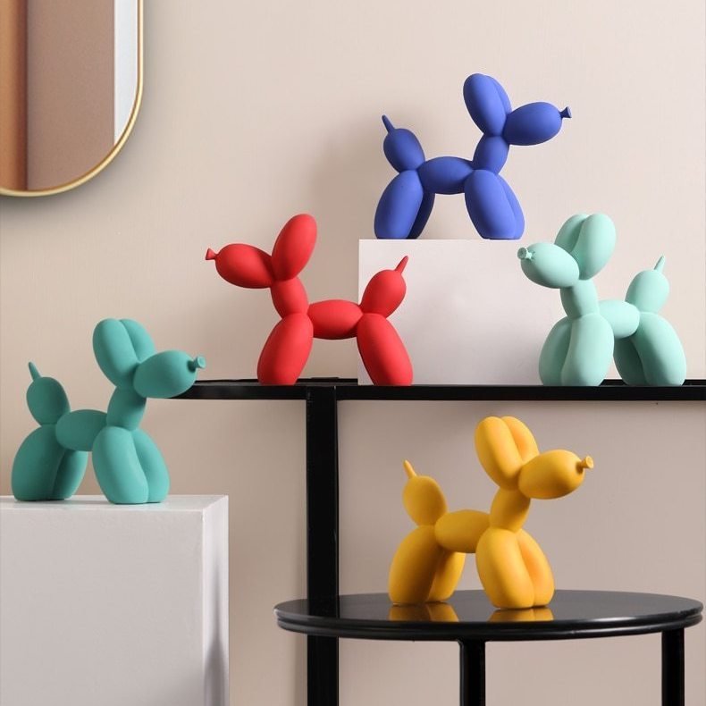 Moderne Ballonhund Dekoration i Resin til Hylder og Borde
