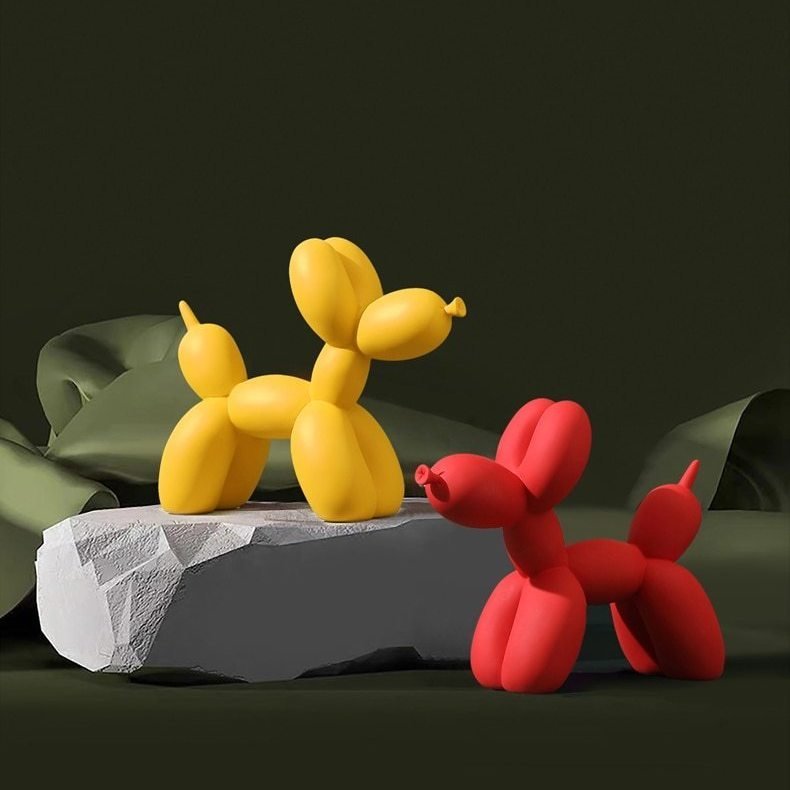 Moderne Ballonhund Dekoration i Resin til Hylder og Borde