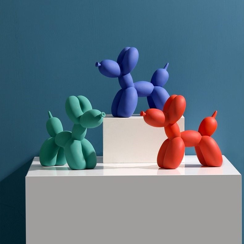 Moderne Ballonhund Dekoration i Resin til Hylder og Borde