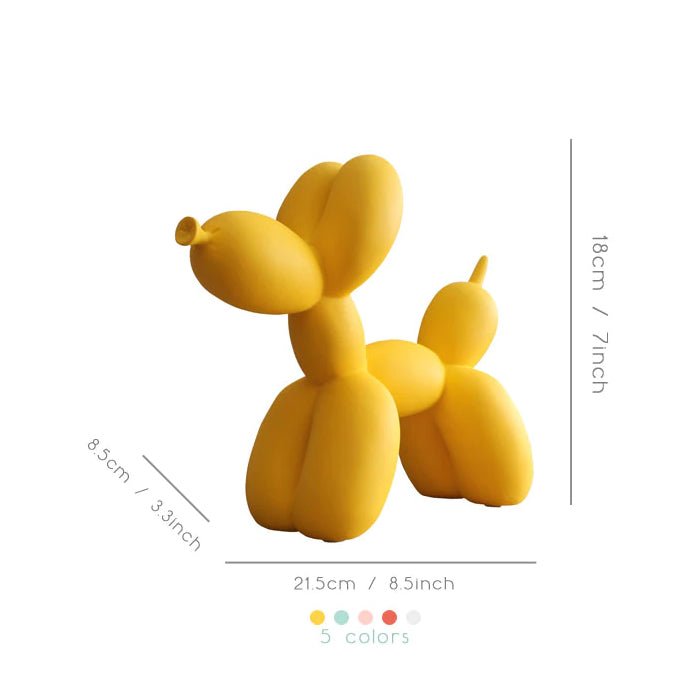 Moderne Ballonhund Dekoration i Resin til Hylder og Borde