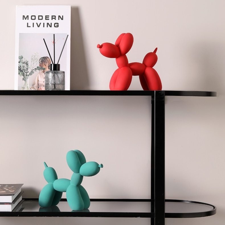 Moderne Ballonhund Dekoration i Resin til Hylder og Borde