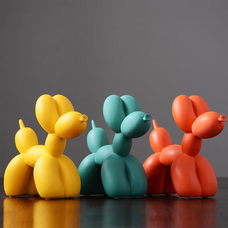 Moderne Ballonhund Dekoration i Resin til Hylder og Borde
