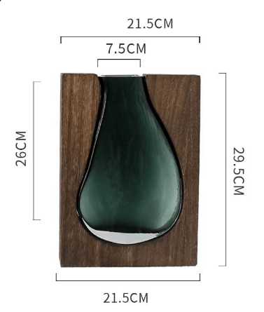 Minimalistisk Vase i Træ og Glas | Naturlig Elegance
