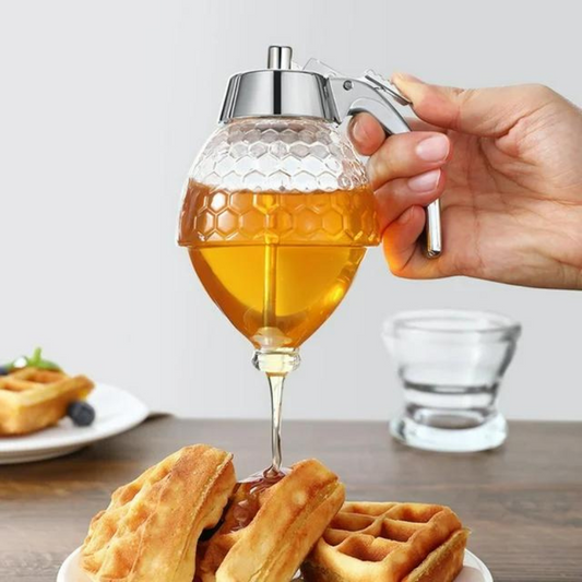 Elegant honungsdispenser med droppfri teknologi – AmberDrop