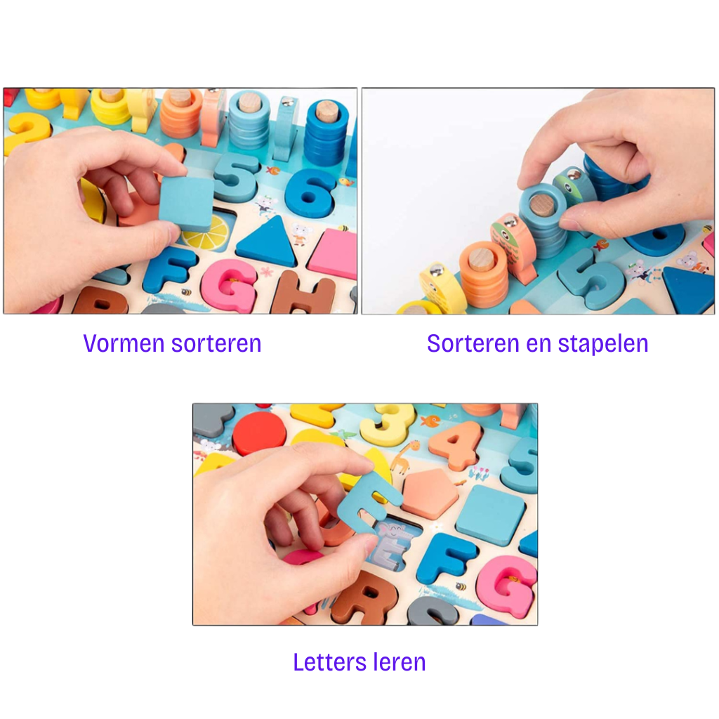 Träspelbräda för Montessori | Färdighetsutveckling för barn och spädbarn