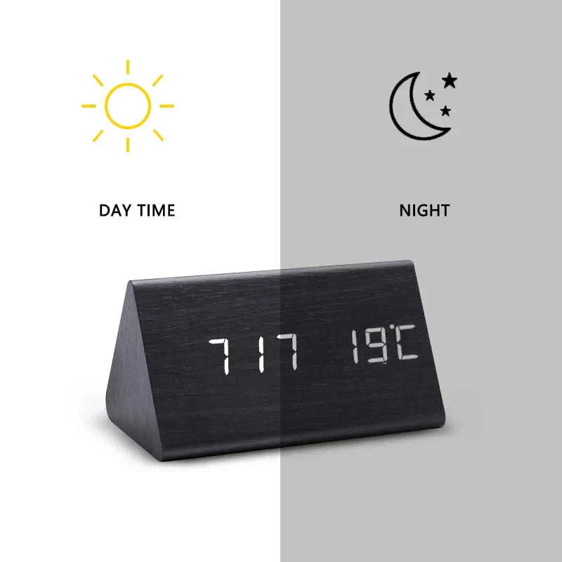 LED-klocka med trädesign - Röststyrning och temperaturvisning