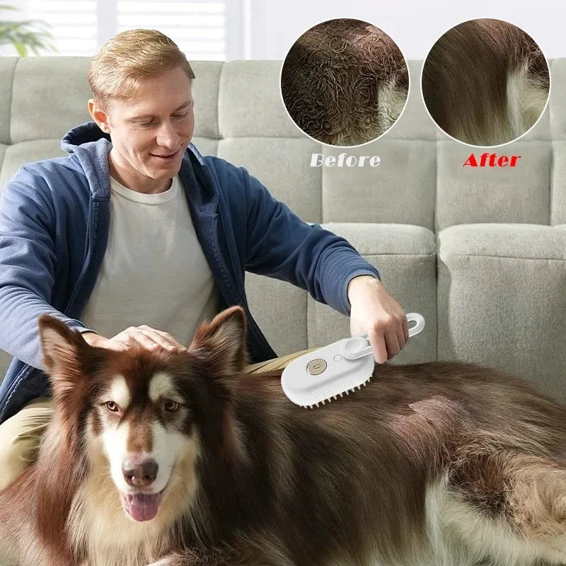 Multifunktionell Ångborste för Husdjur - PetCare Pro