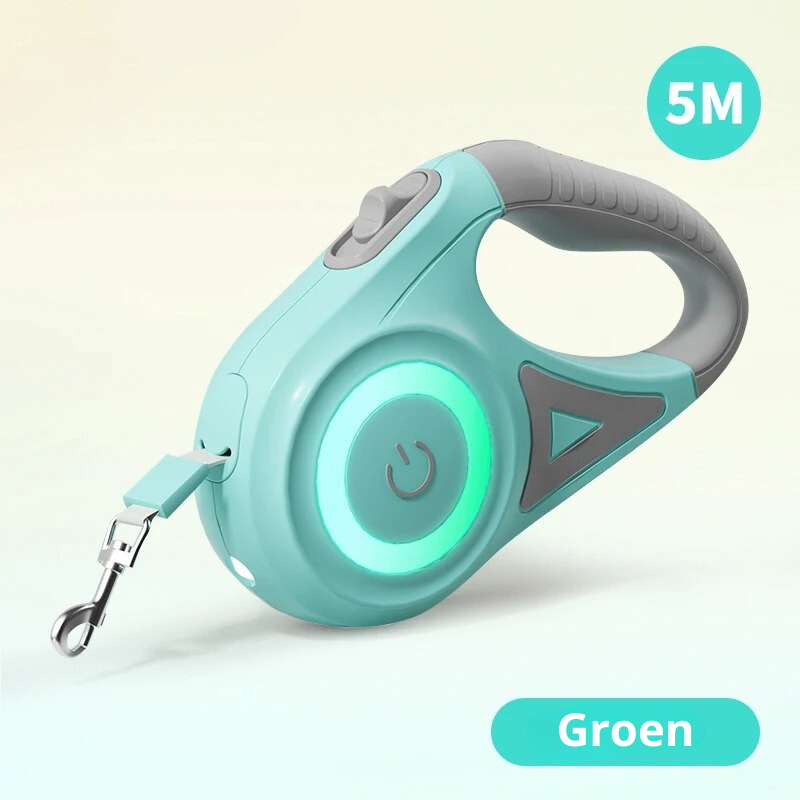 Lysende hundehalsbånd med lygte – GlowGuard