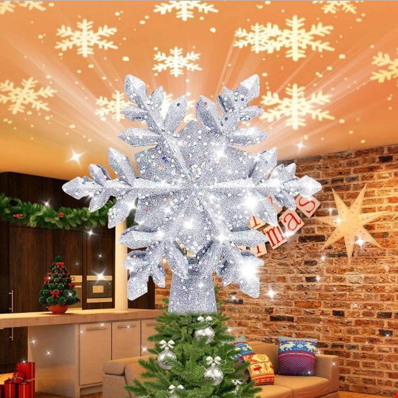 LED-julstjärna med snöflugeprojektion – Magisk Atmosfär