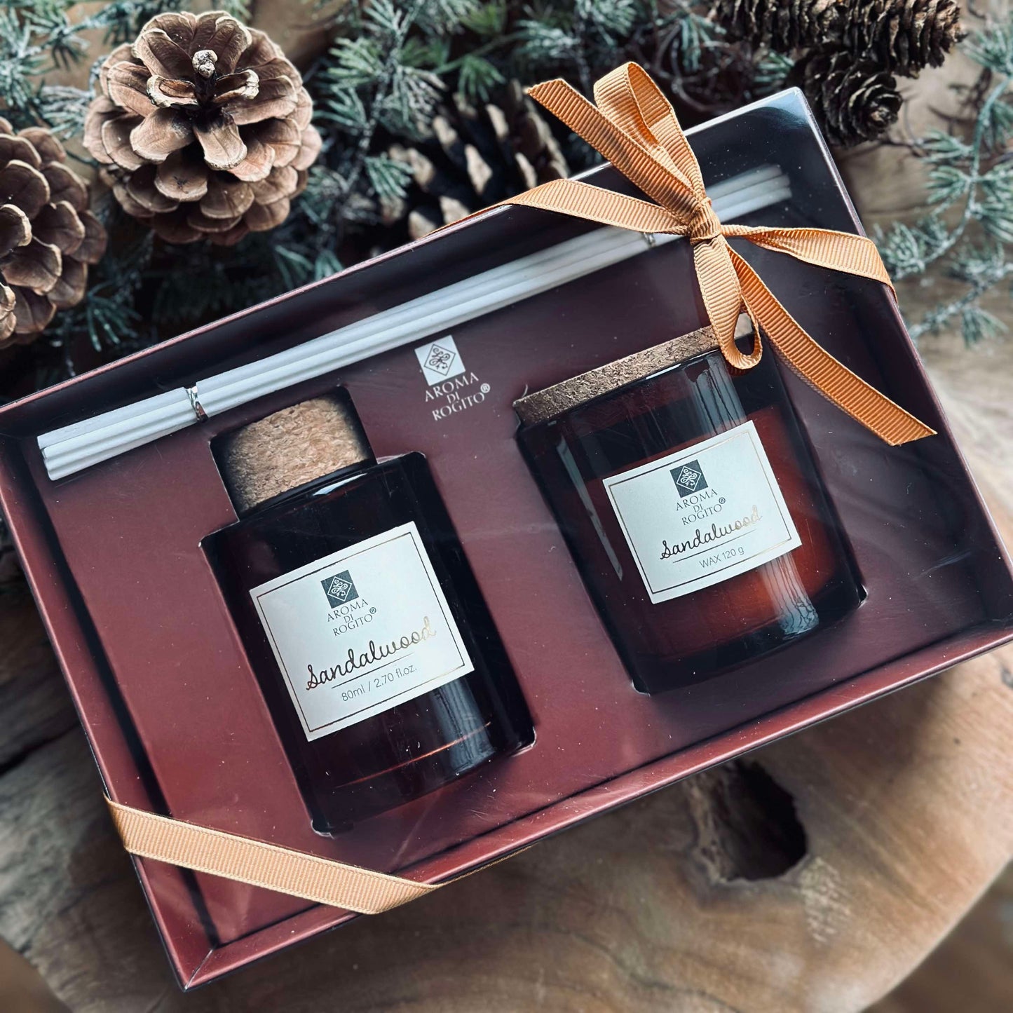 Doftande Vaxsmältare Presentkit – Sandelträ Hygge