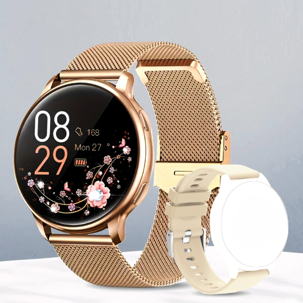 Dame Smartwatch med AMOLED & 100+ Sportsfunktioner, IP68