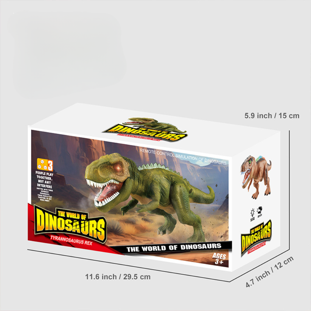 Fjernstyret dinosaur legetøj med lys og lyde til børn