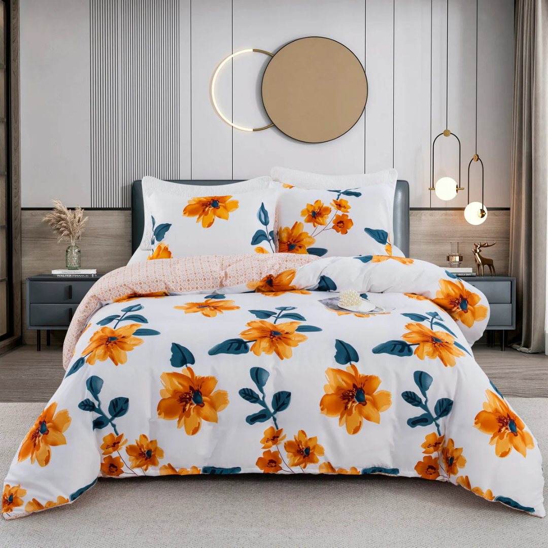 Färgglatt påslakan med modern abstrakt design