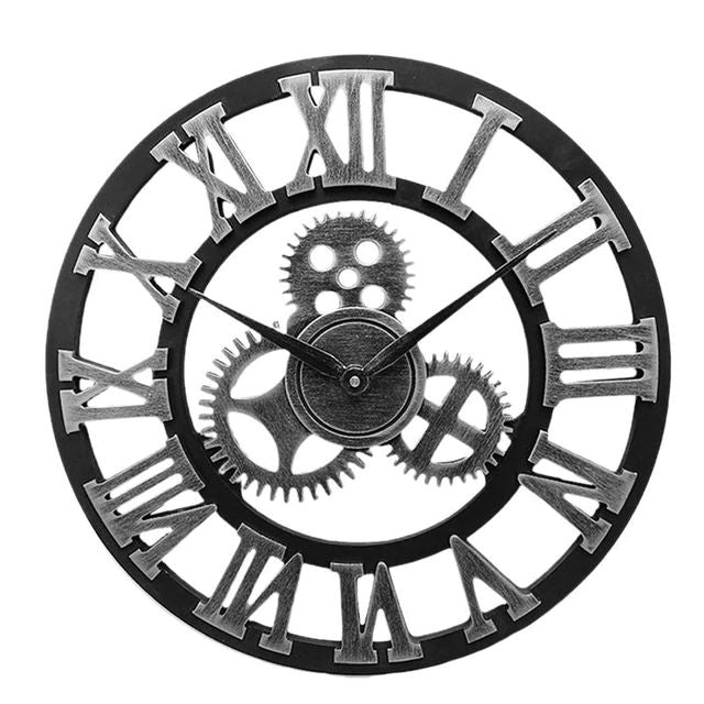 Vægur i industriel stil | Antik mekanisk design