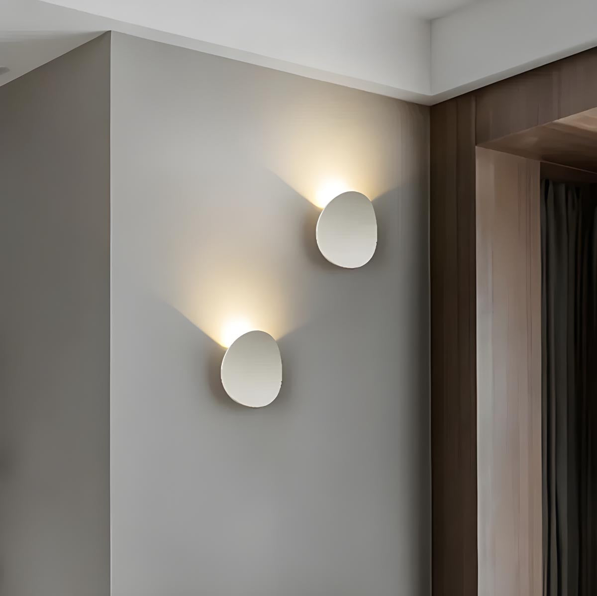 Elegant LED-vägglampa med energioptimerad belysning