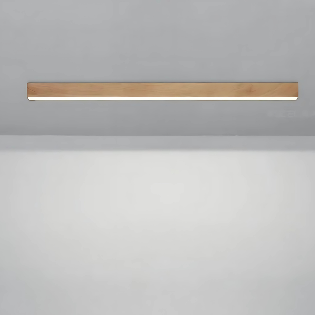 Moderne Loftlampe med Trælook og Energibesparende LED