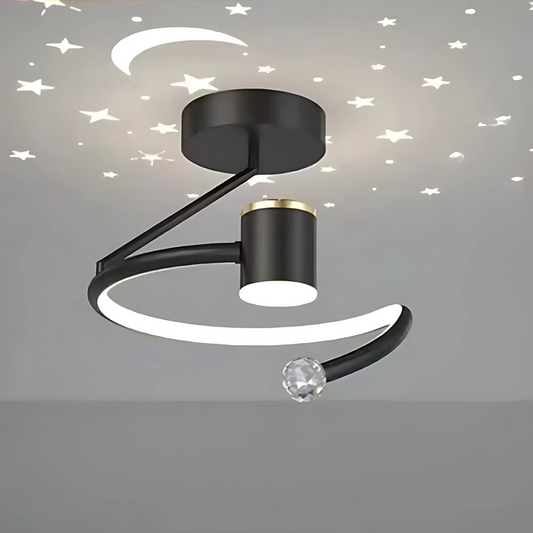 Moderne LED Loftlampe med Stjerneeffekt - Energibesparende