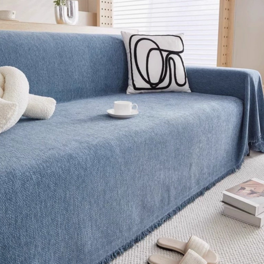 Elegant og Beskyttende Sofaovertræk i Slidstærkt Chenille