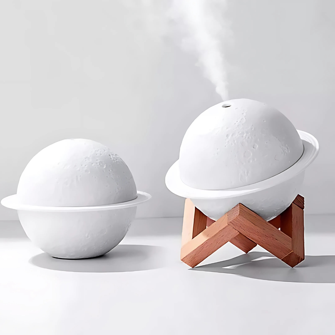 Luftfugter & Aromaterapi Månelampe med LED Lys
