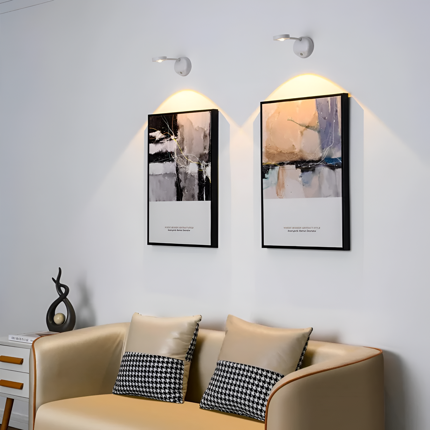 Justerbar LED-vägglampa med Rörelsesensor - Energibesparande