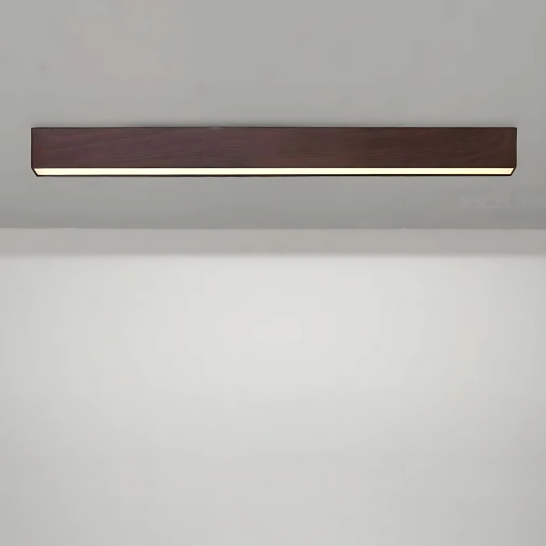 Moderne Loftlampe med Trælook og Energibesparende LED