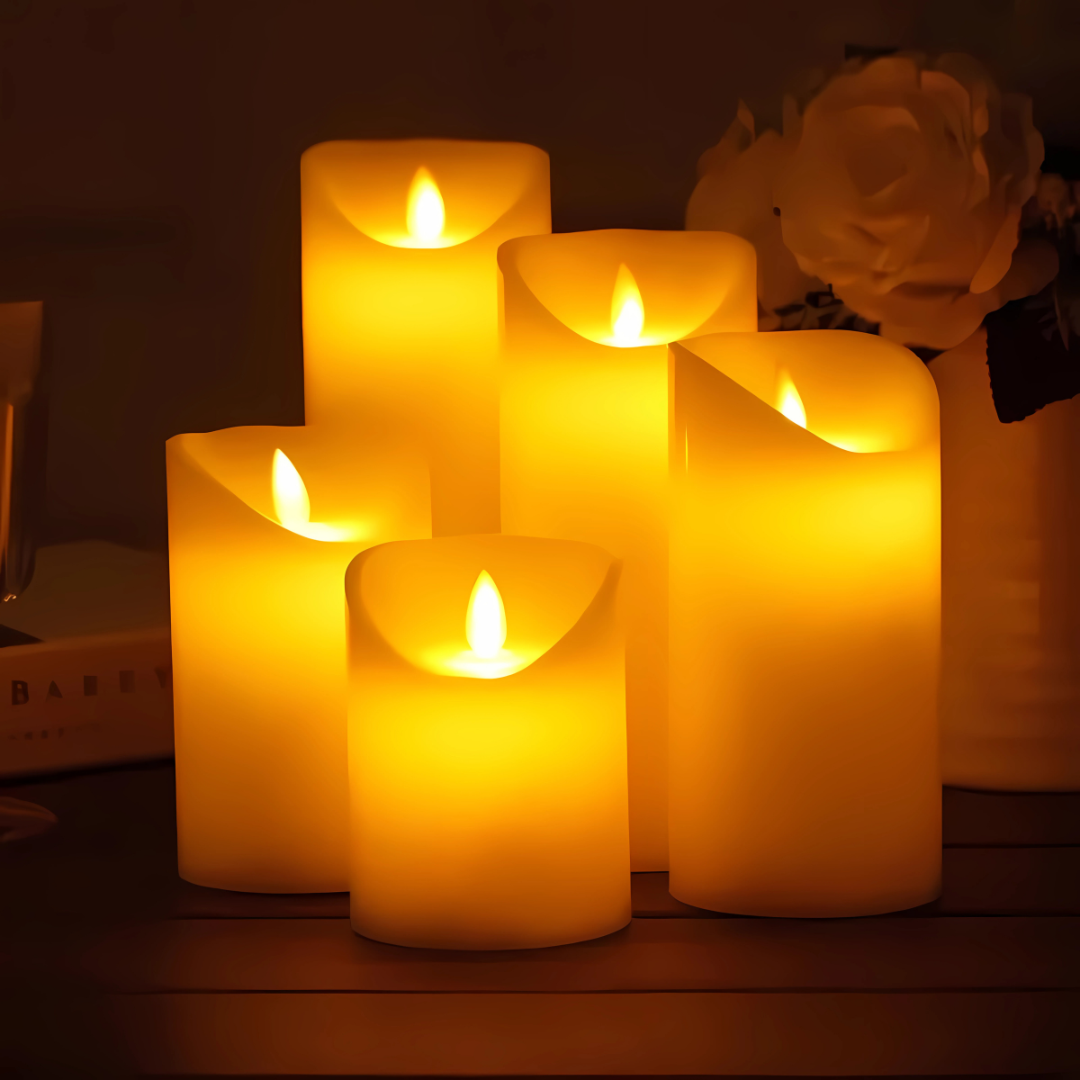 Flimrende LED Lys Uden Flammer – Sikker & Energibesparende