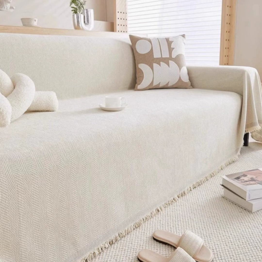 Elegant og Beskyttende Sofaovertræk i Slidstærkt Chenille