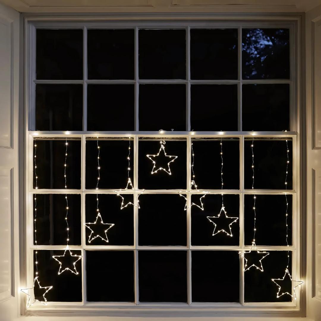 Stjärnformade LED-ljusslingor för Juldekoration