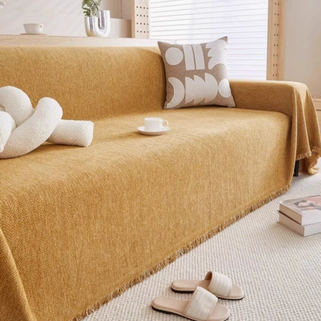 Elegant og Beskyttende Sofaovertræk i Slidstærkt Chenille