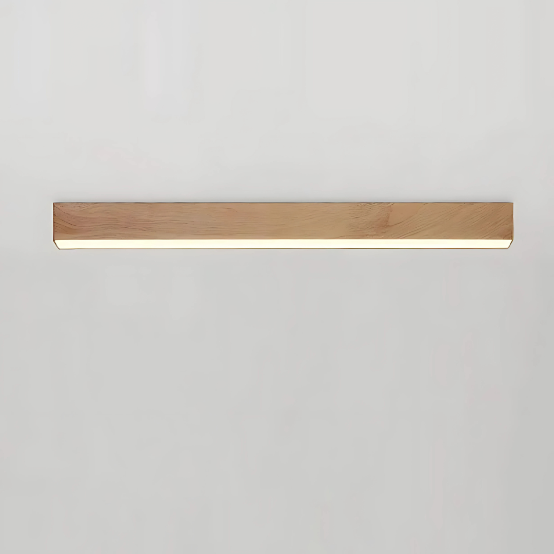 Moderne Loftlampe med Trælook og Energibesparende LED