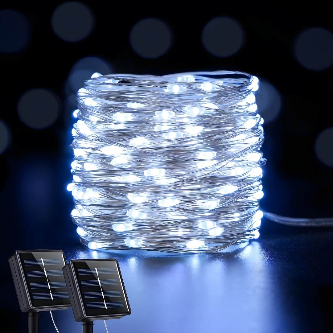 Solcelle LED Lyskæde til Udendørs Brug – Energibesparende