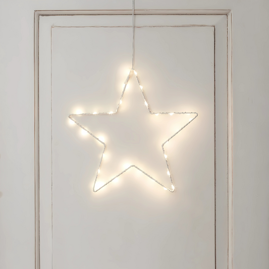 Elegant stjärnfönsterlampa med varmt LED-sken