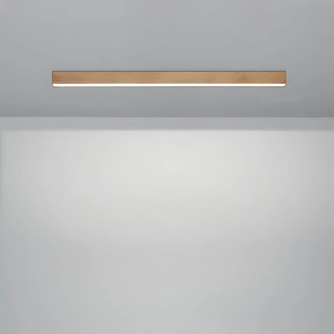 Moderne Loftlampe med Trælook og Energibesparende LED