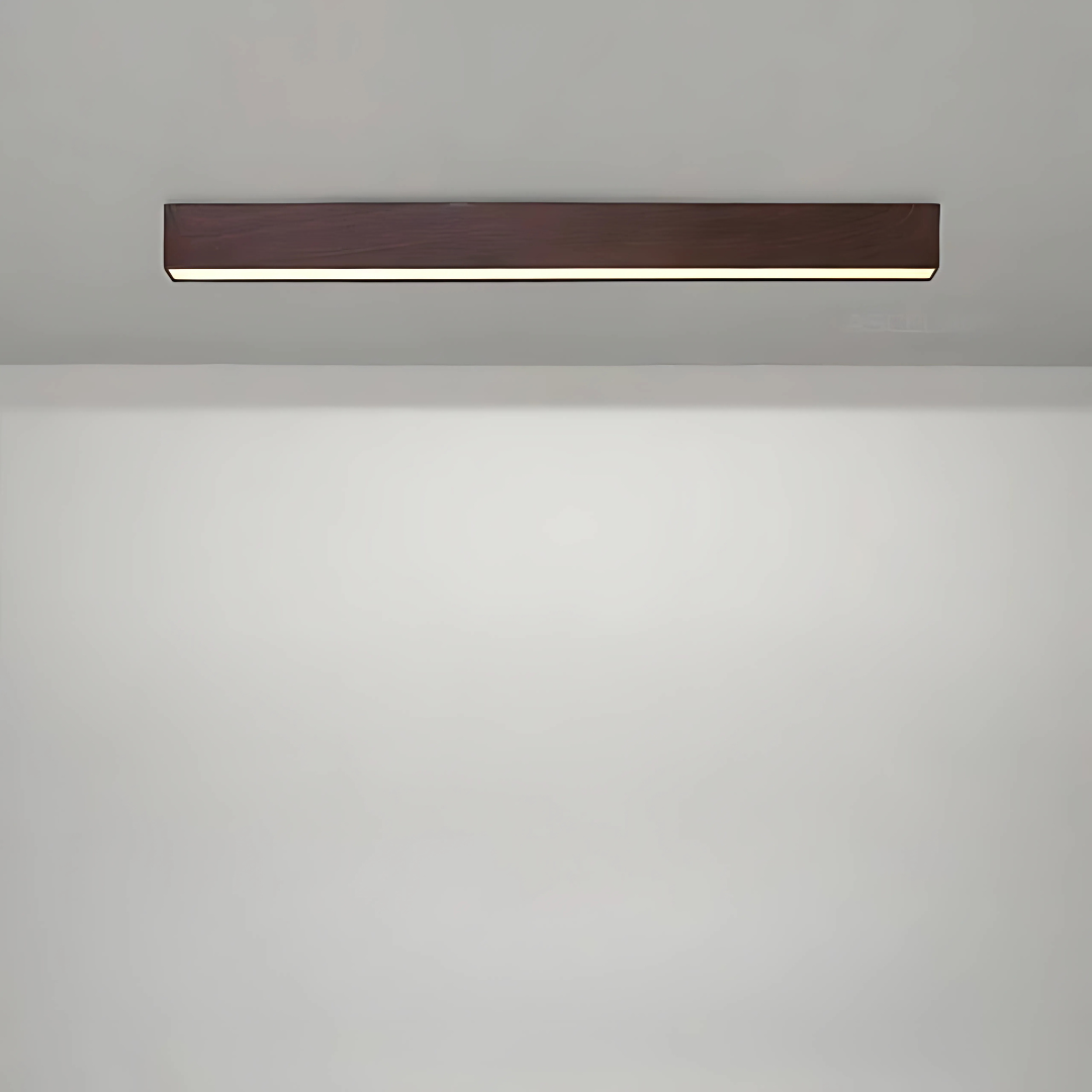 Moderne Loftlampe med Trælook og Energibesparende LED