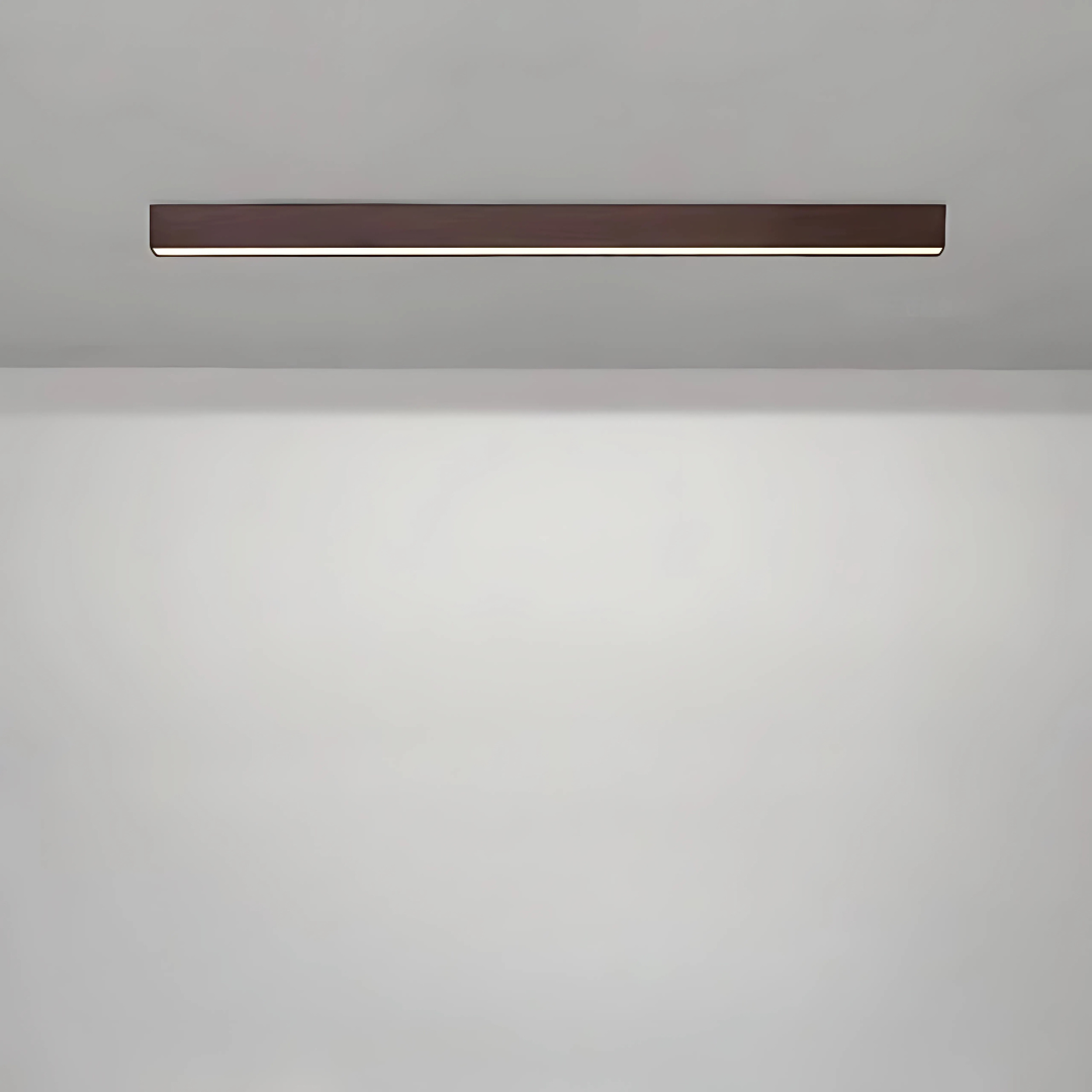 Moderne Loftlampe med Trælook og Energibesparende LED