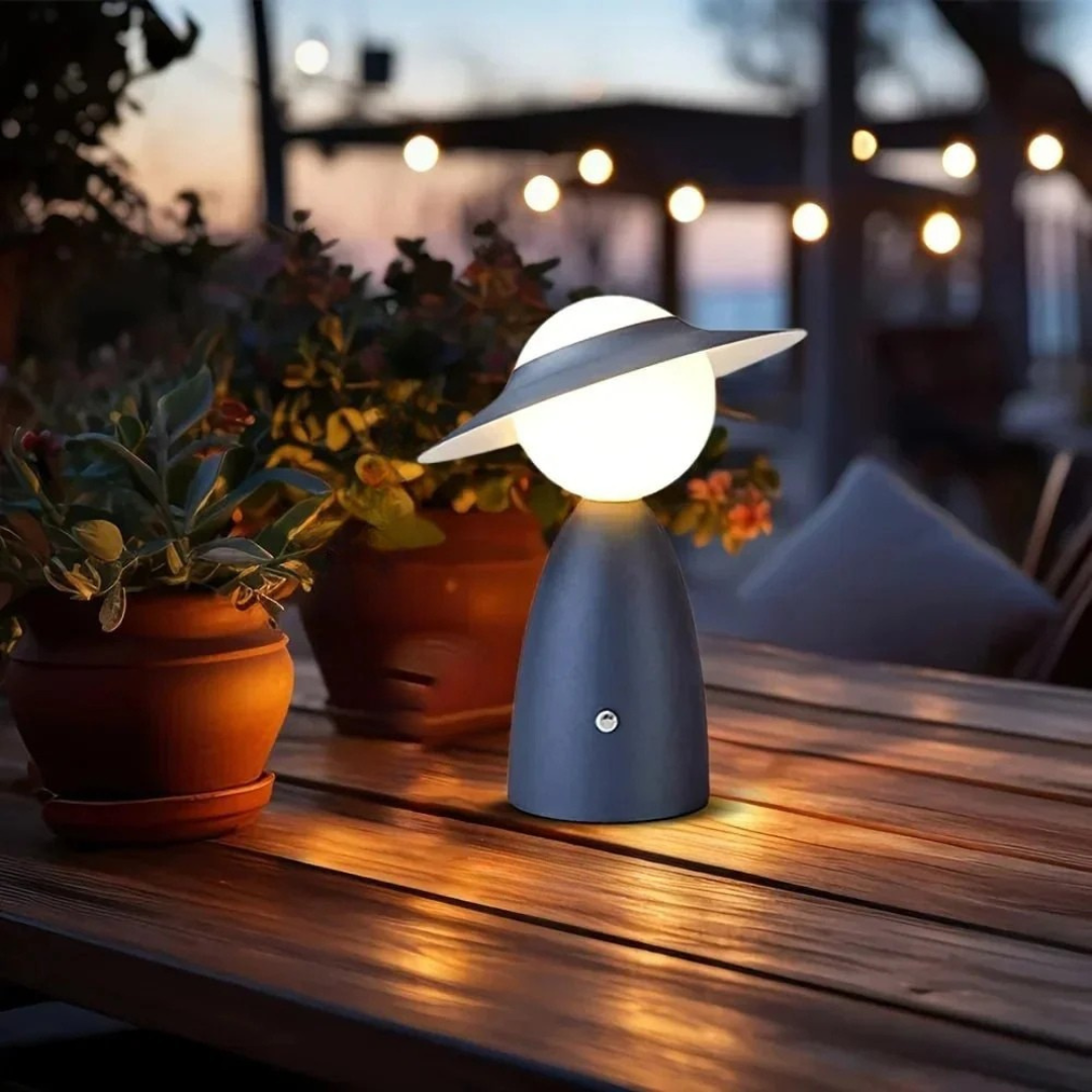 Elegant LED Bordlampe med Trådløs Opladning og Dæmpning
