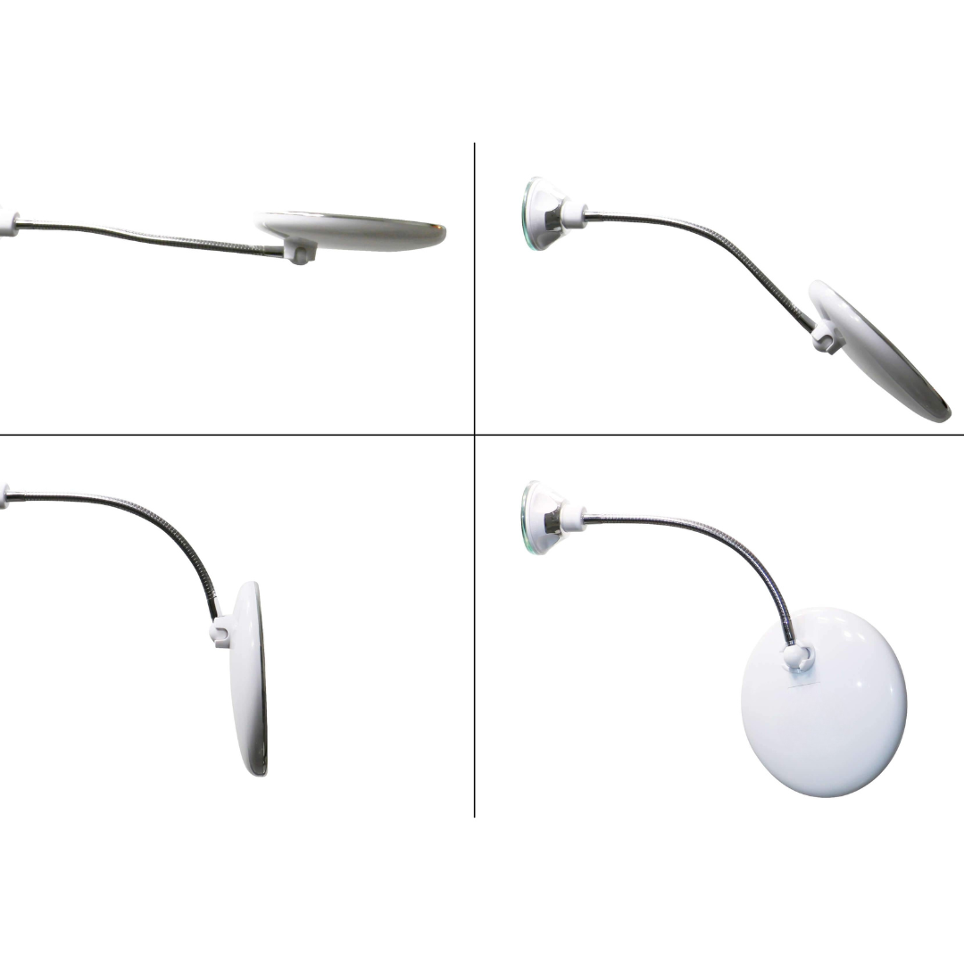 Fleksibelt LED Makeupspejl med 10x Forstørrelse