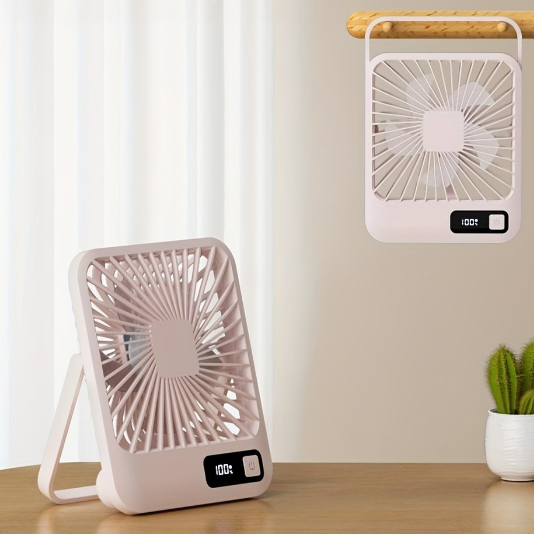 Kompakt USB Bordventilator med Genopladeligt Batteri