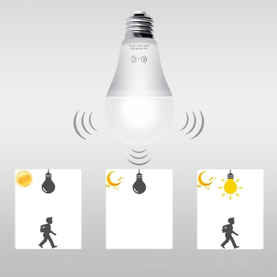 Energibesparende LED Sensorpære til Indendørs Sikkerhed