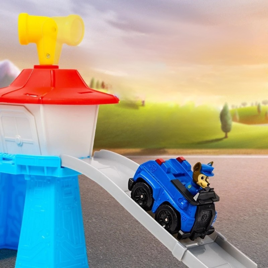 Färgglatt leksaksramptorn för kreativ lek och motorik