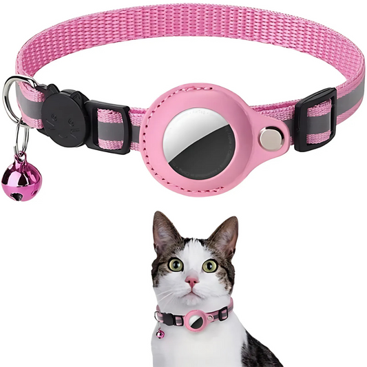 Kattehalsbånd med GPS-holder og Reflekterende Design