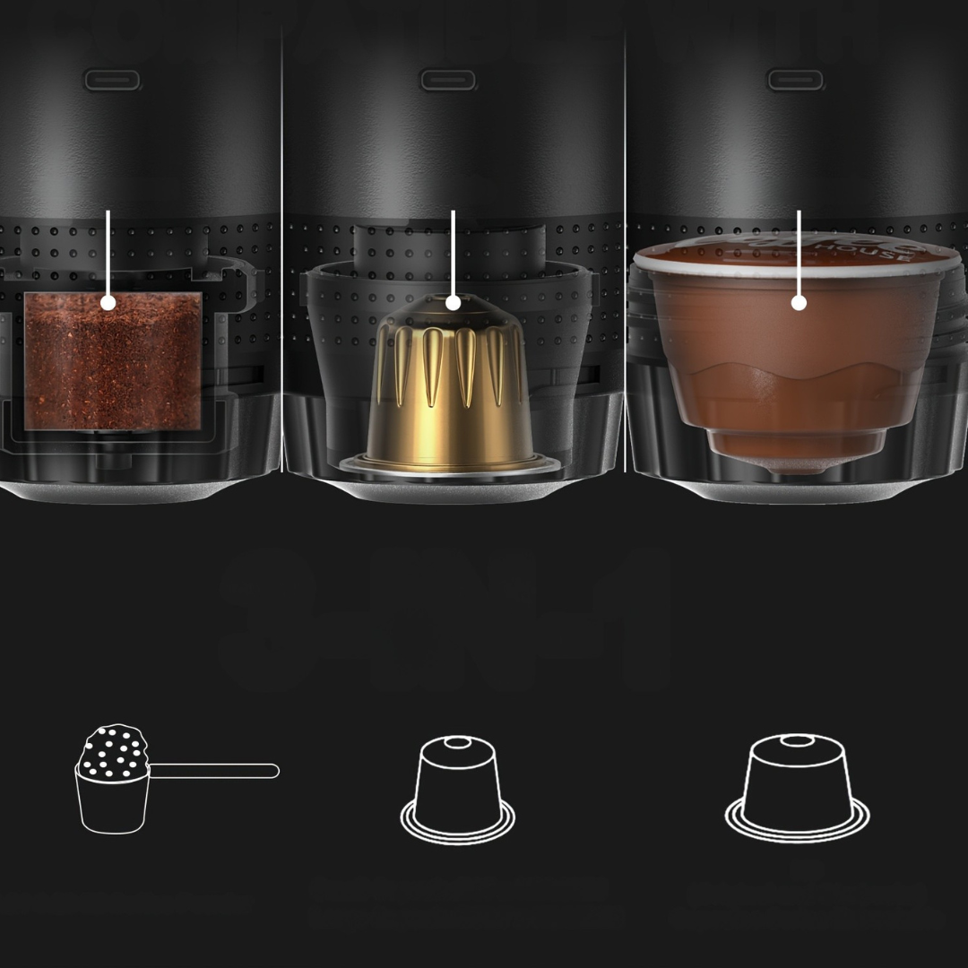 Bærbar Elektrisk Kaffemaskine med USB Opladning til Rejsen