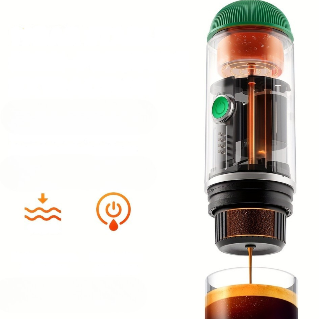 Bärbar espressomaskin med USB-laddning och snabb uppvärmning