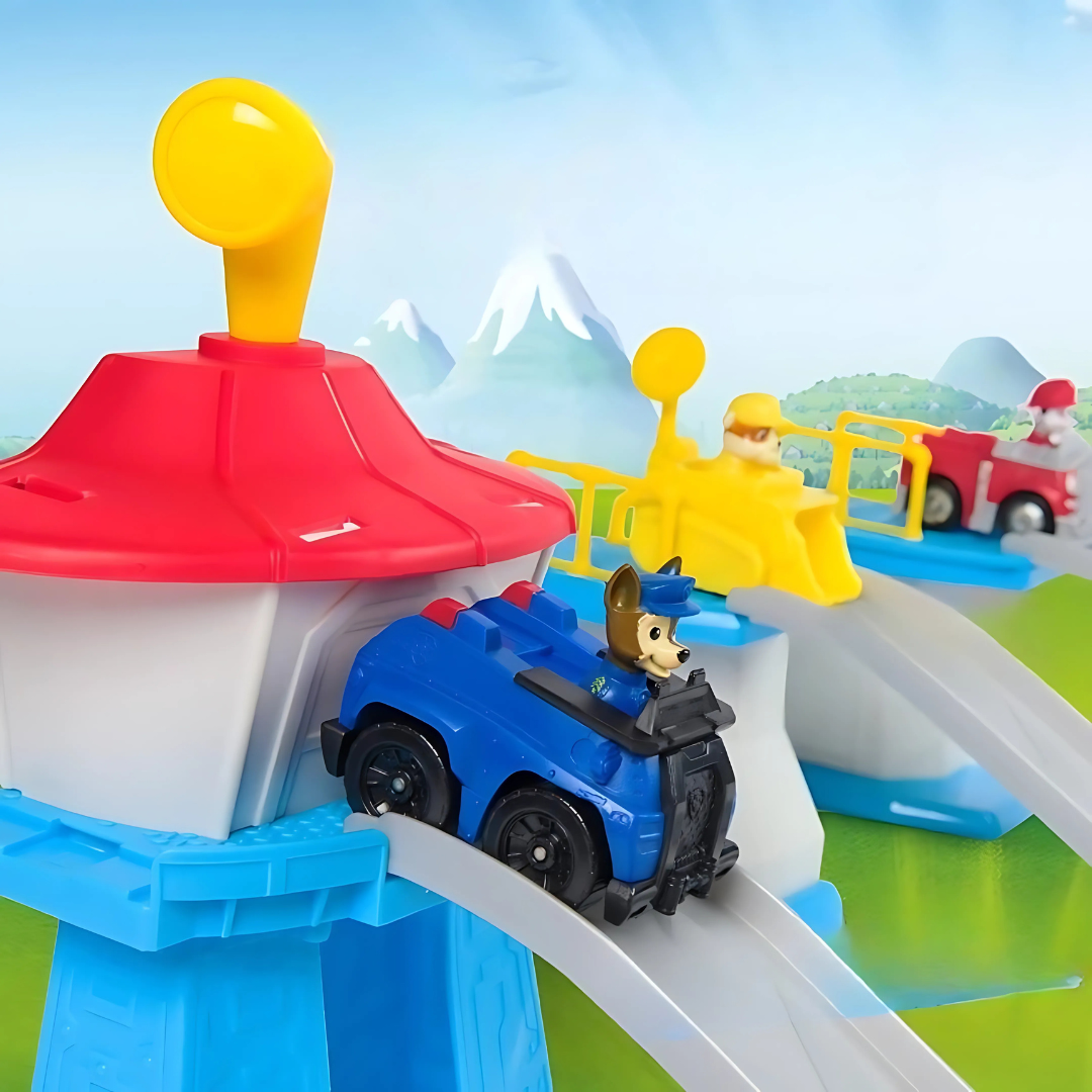 Färgglatt leksaksramptorn för kreativ lek och motorik